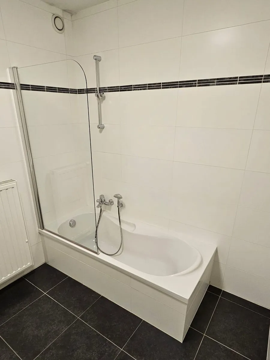 Salle de bains avec une ancienne baignoire, avant les travaux (10/10)